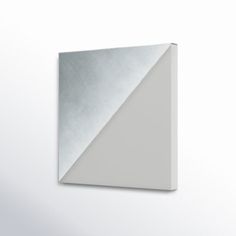 a square metal object on a white background with room for text or image, 3d rendering