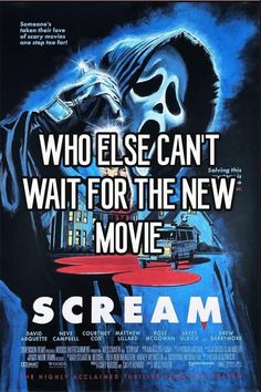 a movie poster with the words scream on it