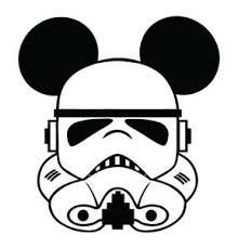 a star wars themed mickey mouse with a helmet and glasses on it's head