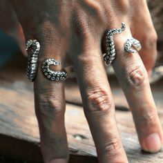 Tentacles Ring, Octopus Jewelry, Octopus Ring, Nautical Style, Cuff Rings, Nautical Fashion, Men's Jewelry Rings, Artistic Jewelry, Womens Jewelry Rings