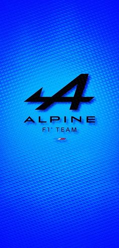 a blue background with the words 4 alpine and an airplane on it's side