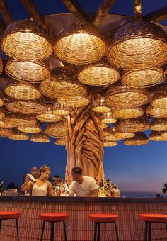 best hidden rooftop bars in ov Rooftop Bar Design, Outdoor Restaurant Design, Desain Pantry, Resort Design, Rooftop Restaurant, Have Inspiration, Bar Interior, Outdoor Restaurant