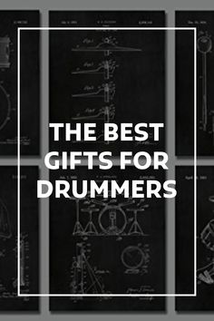 the best gifts for drummers on blackboard with white text that reads, the best gifts for drummers