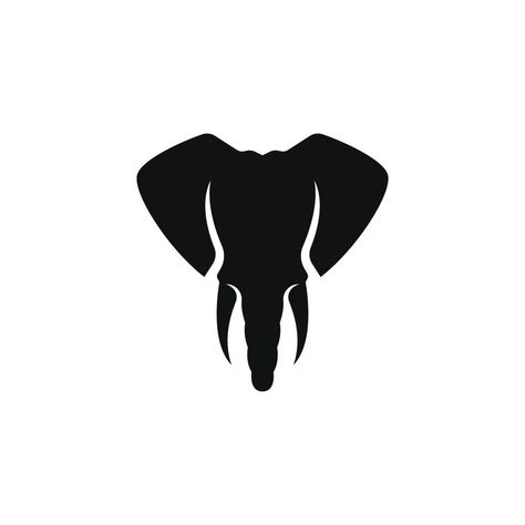 Elephant Symbol, Elephant Logo Design, Elephant Face, Logo Animal, Logo Desing, Elephant Logo, Simple Icon, Music Logo, Elephant Head