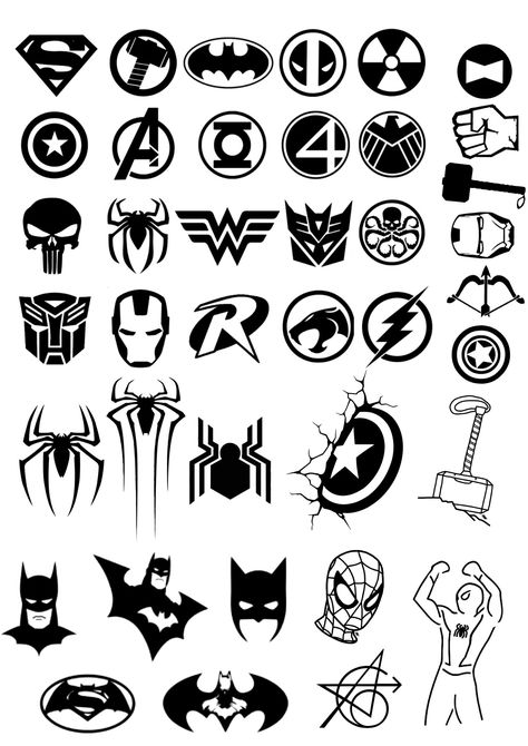 Avengers Small Tattoo, Superhero Flash Tattoo, The Flash Tattoos Superhero, Tattoo Ideas For Men Marvel, Marvel Tattoo Stencils, Small Gaming Tattoo Ideas, Marvel Logo Design, Fantastic Four Tattoo, Marvel Logo Tattoo