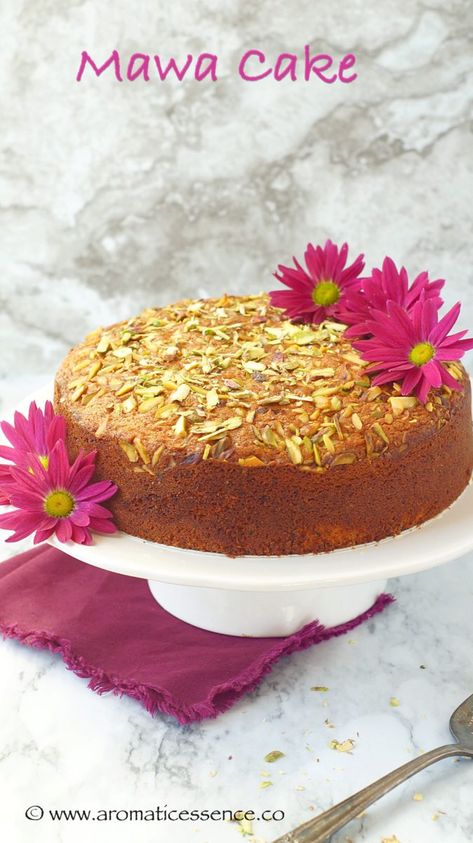 Step-by-step recipe with pictures to make Indian mawa cake, a moist, dense, decadent and delicious Indian cake. How to make bakery style mawa cake at home Cassata Cake Recipe, Dry Cakes, Kalakand Recipe, Dry Cake, Indian Cake, Butterscotch Cake, Cake Liner, Mango Cake, Basic Cake