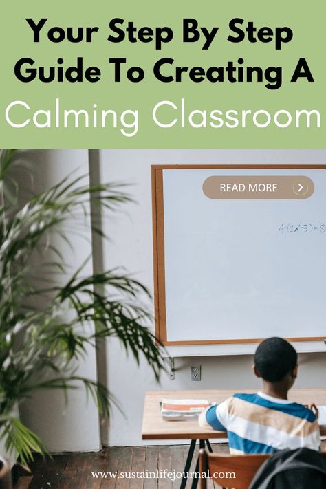 a boy sitting in a calming classroom with a plant in the corner. He is reading his school work. Classroom Environment Ideas, Calming Classroom Themes, Middle School Classroom Themes, Emotional Support Classroom, Calming Classroom, Classroom Corner, Sensory Classroom, Clean Classroom, Mindfulness Classroom