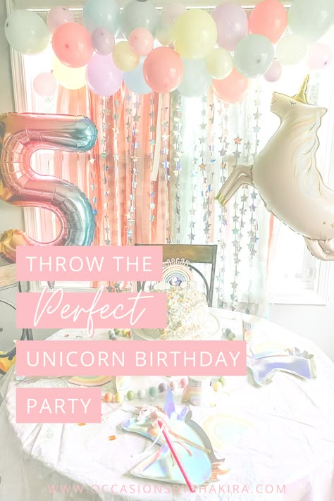 Unicorn Birthday Party Outfit Mom, One Unicorn Birthday, Magic Unicorn Birthday Party, Unicorn Rainbow Decorations, Unicorn And Rainbows Birthday Party, Unicorn Five Birthday, Unicorn Birthday Party Dessert Tables, Rainbow Sparkle Unicorn Party, Unique Unicorn Party Ideas