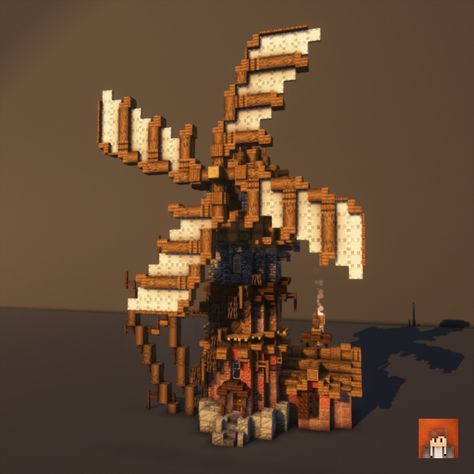 This isn't really a new build. I just used the lighthouse that you can see in an earlier post and put a windmill on it because I was lazy. I made this with the create mod. The texture pack I use is 'Stay True' and shaders 'complementary shaders' #Minecraft #MinecraftBuilds #MinecraftHouse #minecraftbuildingideas #Victorian #MinecraftBase #Windmill #minecraftwindmill #create #minecraftcreate Windmill Minecraft Build, Minecraft Mechanical Builds, Minecraft Oil Rig Base, Minecraft Rat Build, Mc Windmill, Minecraft Create Mod Ideas, Minecraft Base Inspiration, Arcane Minecraft, Lampost Minecraft