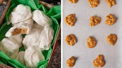 Polar Bear Claws Recipe - Dinner, then Dessert Polar Bear Claws, Bear Claws Recipe, Bear Claw Recipe, Caramel Clusters, Polar Bear Paw, Oreo Bark, Peanut Clusters, Dinner Then Dessert, Candy Recipes Homemade