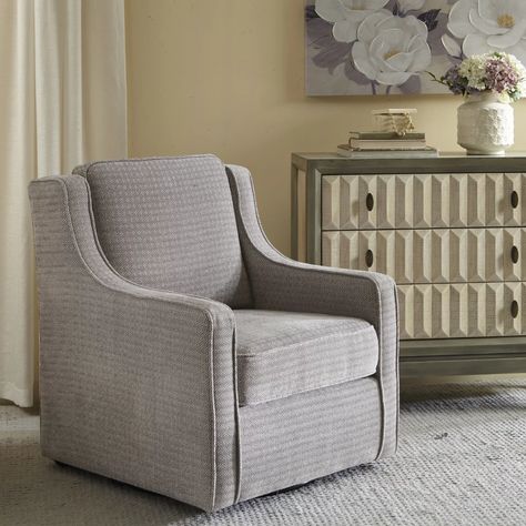 Grey Swivel Chairs, Swivel Accent Chair, Madison Park, Chair Bed, Swivel Armchair, Accent Chairs For Living Room, Upholstered Seating, Living Room Seating, Swivel Chair