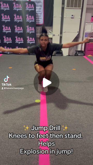 Haven Parish Cheer Page 📣 on Instagram: "✨ Jump Drill ✨ 
Knees to feet then stand. Helps
Explosion in jump!

#jump #cheerjump #cheerleadingjumps #explode #cheerleading #cheer #toetouch #jumpdrillsforcheer #jumpdrills #jumpingchallenge #cheerdrills #cheerleadingdrills #cheerislife #cheeryourheartout #cheercoachlife #cheercoach #cheercoaching #cheercoachingtips #cheertips #cheertipsandadvice #cheerleader #cheersquad #cheerteam #cheertok #cheerleaders #cheerlife #cheertipsandadvice #allstarcheer #allstarcheerleading #allstarcheercoach #allstarcheerleadingcoach" Cheer Drills, Cheer Jumps, Cheerleading Jumps, June 17, Drills, Cheerleading, On Instagram, Instagram