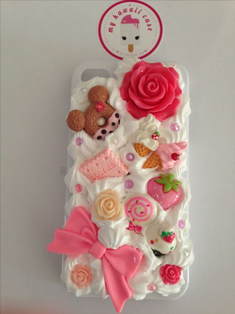 Whipped cream iphone4 decoden phone case, can be made for any phone Whipped Phone Case, Decoden Phone Case Whipped Cream, Whipped Cream Phone Case, Deco Phone Cases Whipped Cream, Kawaii Phone Case Diy, Diy Polymer Clay Crafts, Diy Whipped Cream, Cream Phone Case, Diy Polymer Clay