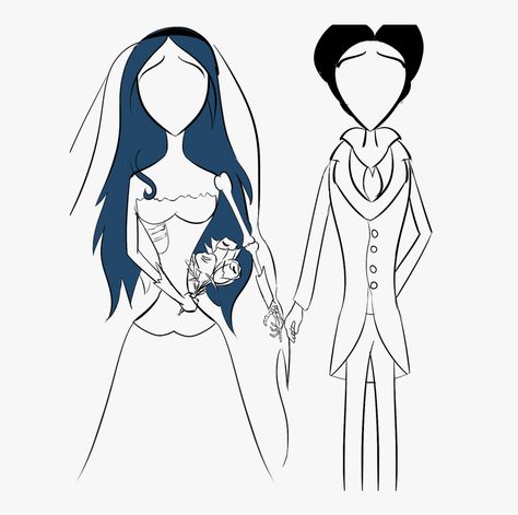 Corpse Bride Outline, Corpse Bride Sketch, Bride Sketch, Corpse Bride Characters, Corpse Bride Drawing, Tim Burton Drawings Style, Bride Drawing, Corpse Bride Tattoo, Tim Burton Drawings