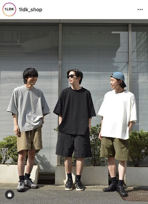 Japan Men Fashion Summer, Chubby Boy Outfits, Asian Street Fashion Men, Japan Outfit Summer, Japanese Streetwear Mens, Japan Men Fashion, Street Outfit Summer, Korean Street Fashion Men, Japanese Mens Fashion