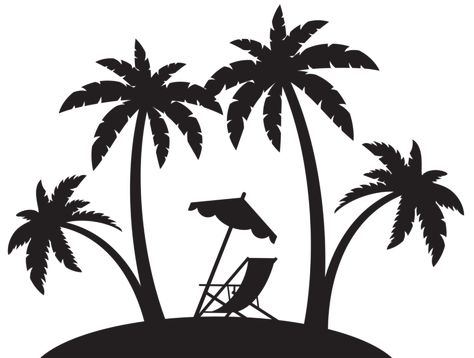 Palm Tree Drawing, Beach Silhouette, Palm Tree Vector, Beach Clipart, Palm Tree Silhouette, Mermaid Svg, Silhouette Clip Art, Image Svg, Silhouette Png