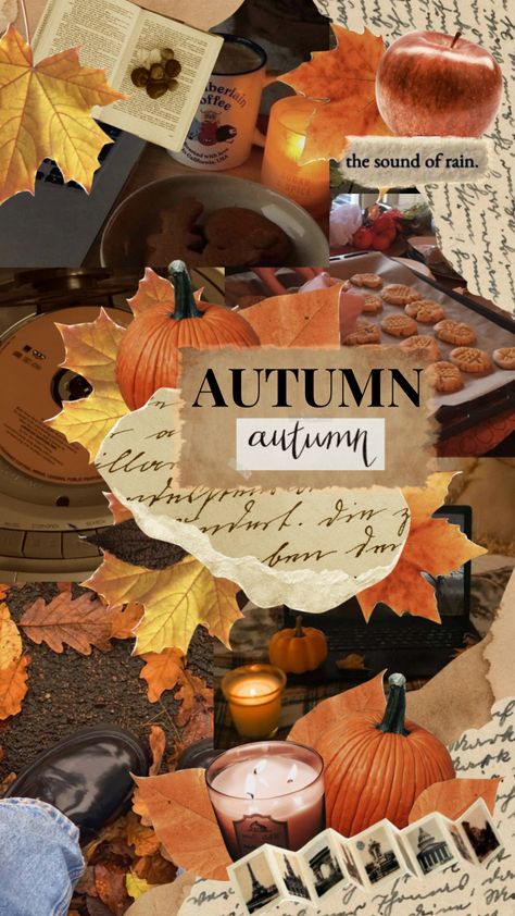 Fall Moodboard Aesthetic, Autumn Mood Board Aesthetic, Autumn Collage Wallpaper, Fall Mood Board Aesthetic, Autumn Aesthetic Collage, Pumpkin Collage, Collage Autumn, Autumn Board, Felled Seam