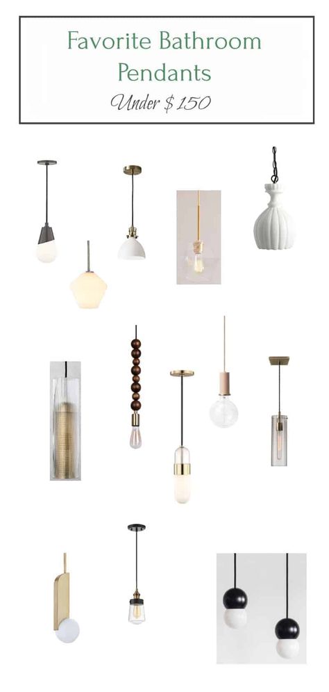 Pendants in the Bathroom: Passing Fad or New Fresh Classic? - Home Glow Design Vanity With Pendant Lights, Bathroom Pendant Lights Over Vanity, Bathroom Vanity Pendant Lighting, Hanging Bathroom Lights, Master Bath Inspiration, Modern Bathroom Design Grey, Bathroom Hanging Lights, Pendant Light Bathroom, Kids Bathroom Lighting