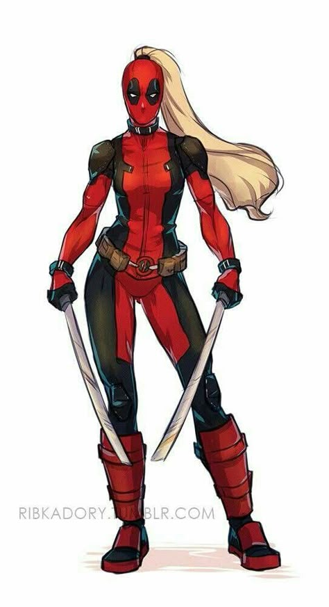 Deadpool Genderbend, Fem Deadpool, Lady Deadpool, Deadpool Art, Deadpool Comic, Maximum Effort, Dead Pool, Wade Wilson, Hero World