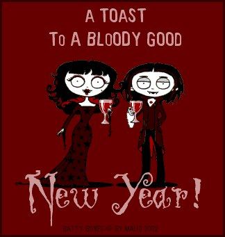 Let us Toast! Scary Christmas, Creepy Christmas, Dark Christmas, Quotes About New Year, Goth Art, New Year Celebration, After Dark, Nightmare Before Christmas, New Years Eve