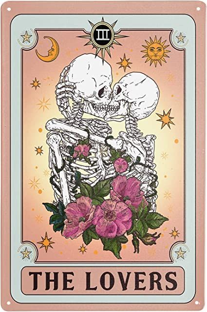 Skull Love, Lovers Tarot Card, Diy Skulls, The Lovers Tarot Card, Diamond Art Kits, The Lovers Tarot, Tarot Cards Art, Art Carte, Love Tarot