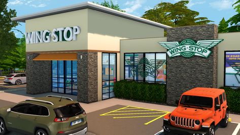 Sims 4 Lot Cc Download, Sims 4 Fast Food Restaurant, Sims 4 Restaurant, Relationship Paragraphs, The Sims 4 Lots, Sims Builds, Building Layout, The Sims 4 Packs, Build Credit