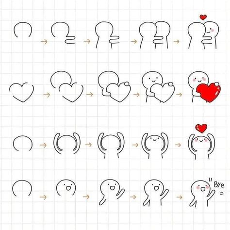 Dibujo Simple, Drawings For Boyfriend, Love Scrapbook, Cute Easy Doodles, Easy Love Drawings, Getting A Tattoo, Love Doodles, Creative Gifts For Boyfriend, Seni Dan Kraf