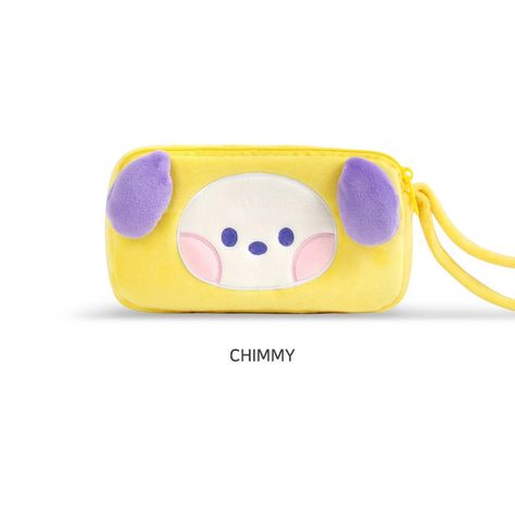 BT21 Minini CHIMMY Plush Double Pockets Zipper Pencil Case Zipper Pencil Case, Laptop Pouch, Hello Kitty Crafts, Kawaii Pens, Pen Shop, Pen Pouch, Washi Tapes, Pens Pencils, Easy Diy Art