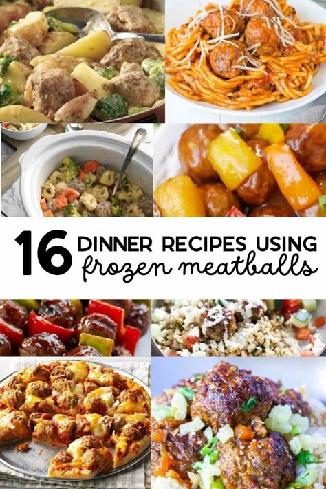 16 Dinner Recipes Using Frozen Meatballs :: Southern Savers Healthy Dinner Recipes With Meatballs, What To Use Meatballs In, Recipes Using Frozen Beef Patties, Dinners To Make With Meatballs, Meatballs Meals Dinners, Meatball Main Dish Recipes, Italian Meatball Dishes, Meal Ideas With Frozen Meatballs, Easy Meatball Dishes