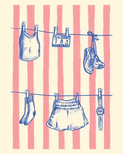 Inspired by my washing line always being 70% sports clothes 👙🩳🧢 . . . #sportsillustration#sportillustration#illustration#itgirlaesthetic#print#sport#running#runner#runners#digitalillustration Run Aesthetic, Running Illustration, Sports Illustration, Running Logo, Running Art, Person Running, Sports Clothes, Run Runner, Sport Illustration