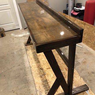 Behind The Couch Bar Table Diy, Behind Sofa Bar Table Diy, Bar Top Kitchen Table, Couch Bar Table Behind The, Diy Couch Bar Table, Diy Sofa Table With Seating, Sofa Bar Table Behind Couch Diy Plans, Bar Top Behind Couch, Eating Table Behind Couch