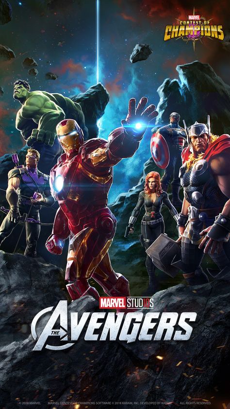 Marvel Puzzle Quest, Marvel Contest Of Champions, 10 Years Anniversary, Marvel Puzzle, Avengers Earth's Mightiest Heroes, Marvel Avengers Comics, Anniversary Poster, Marvel Games, Contest Of Champions