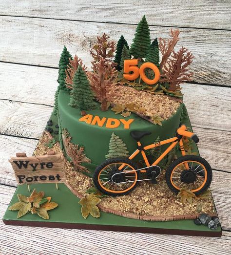 Mountain Bike Cake Mountain Bike Cake, Tort Special, Cycling Cake, Bicycle Cake, Bike Cake, Mountain Cake, Bike Cakes, 50th Cake, Sport Cakes