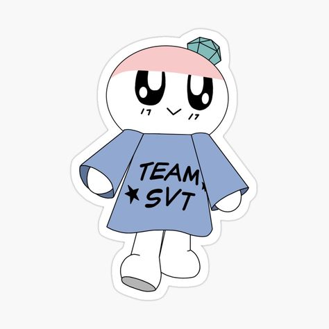 Get my art printed on awesome products. Support me at Redbubble #RBandME: https://www.redbubble.com/i/sticker/Bongbong-Team-SVT-by-JesskeCreations/160269090.EJUG5?asc=u Svt Bongbong, Caratbong Drawing, Seventeen Cute Stickers, Bongbong Seventeen, Svt Stickers Printable, Seventeen Prints, Svt Stickers, Seventeen Stickers, Seventeen Wallpaper Kpop