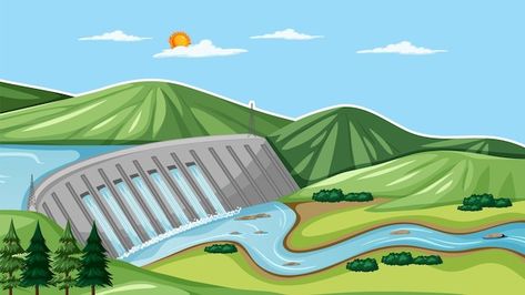 Hydro Power Plant, Water Dam, Thumbnail Design, Tree Saw, Video Library, Cityscape Photos, Nature Backgrounds, Background Banner, Landscape Photos