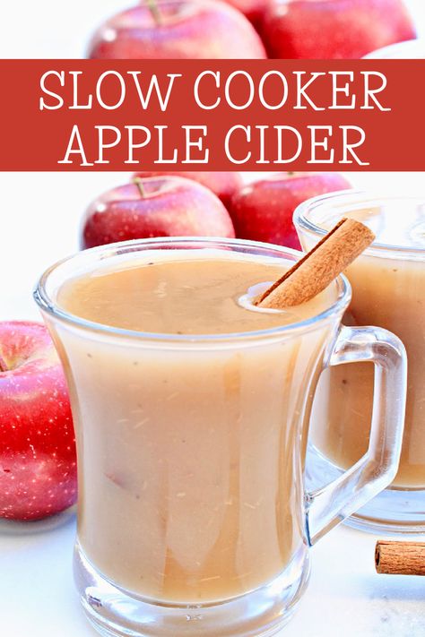 This Slow Cooker Apple Cider recipe is easy to make with fresh apples and guaranteed to make your house smell like fall! via @thiswifecooks House Smell Like Fall, Slow Cooker Apple Cider, Smell Like Fall, Slow Cooker Apple, Apple Cider Recipe, Homemade Apple Cider, Slow Cooker Apples, Cider Recipe, Apple Season