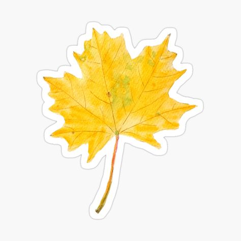 Maple Leaf Watercolor, Leaf Watercolor, Watercolor Stickers, Watercolor Design, Maple Leaf, Top Artists, Sticker Design, Sell Your Art, Vinyl Sticker