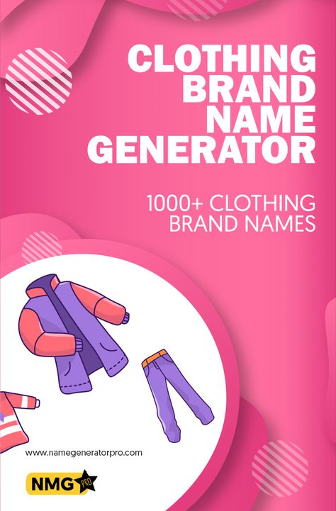 Generate some of the best clothing brand names with the clothing brand name generator. It's now easier for every clothing brand owner to find a perfect clothing brand name.  #clothingbrandname #clothingstorename #clothingbrandnameideas #clothingbrandnamelist #clothingbrandnames #clothingstorenameslist #clothingbrandnamegenerator Good Clothing Brand Names, Unique Clothing Brand Name Ideas, Clothing Brand Names, Clothing Brand Owner, Clothing Brand Name Ideas, Boutique Names Ideas, Clothing Line Names, Brand Name Ideas, Fashion Blog Names