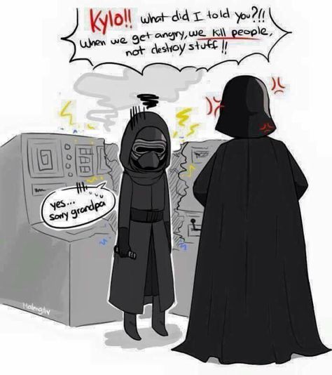 If darth Vader trained kylo ren Kylo Ren Funny, Darth Vader Kylo Ren, Star Wars Meme, Star Wars Vii, Funny Star Wars Memes, Anakin Vader, Star Wars Kylo Ren, Star Wars Jokes, Star Wars Drawings