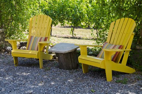 Home Depot Patio Furniture, Yellow Adirondack Chairs, Hampton Bay Patio Furniture, Adirondak Chairs, Painted Outdoor Furniture, Furniture Colors, Adirondack Chairs Patio, Aluminum Patio Furniture, Patio Chair Cushions