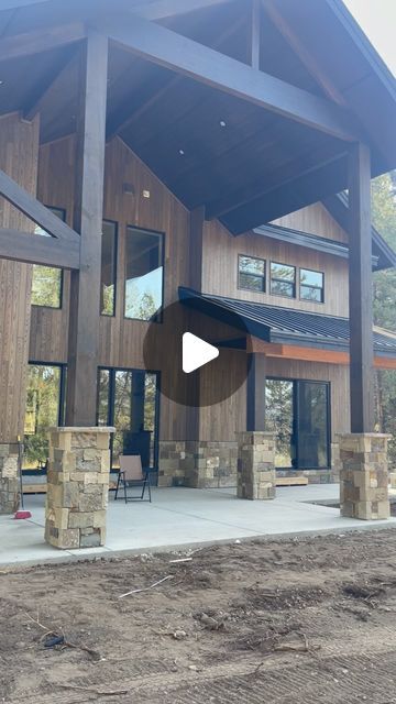 Vertical summit on Instagram: "This siding and natural stone look incredible together!" Steel Siding Exterior House, Vertical House Siding, Vertical Siding Exterior, Small Mountain Cabin, Mountain Home Exterior, Steel Siding, Vertical Siding, Retirement House, King Ranch