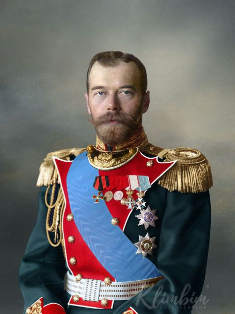 Tsar Nicholas II of Russia - Color by Klimbim Nicolas Ii, Paddy Kelly, House Of Romanov, Alexandra Feodorovna, Romanov Dynasty, Tsar Nicholas Ii, Russian Flag, Russian Culture, Tsar Nicholas