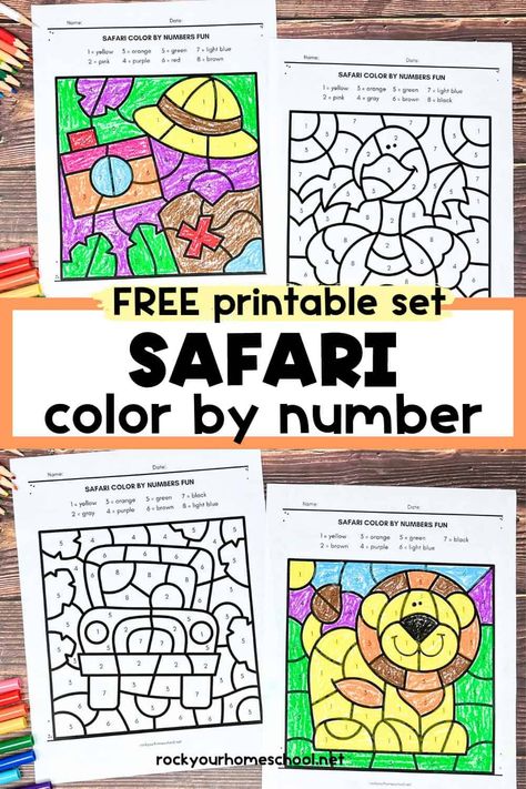 Easily enjoy fun learning adventures with these safari color by number pages. Get creative ideas for using and your FREE set of 8 pages today! Safari Activities, Tumblr Coloring Pages, Fnaf Coloring Pages, Paw Patrol Coloring, Paw Patrol Coloring Pages, Free Activities For Kids, Fun Adventures, Screen Free Activities, Detailed Coloring Pages