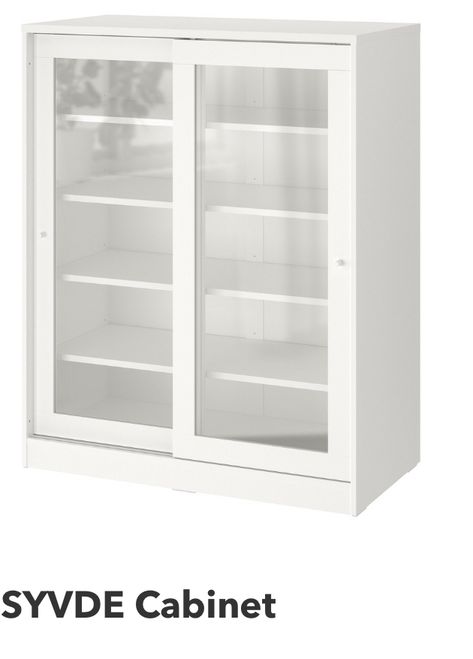 SYVDE cabinet IKEA 2020 catalogue  Own it , hack it Ikea Syvde, Bedroom Turned Closet, Cabinet Ikea, House Family, Kitchen Nook, Home Organisation, Own It, Ikea Hacks, Mercury Glass