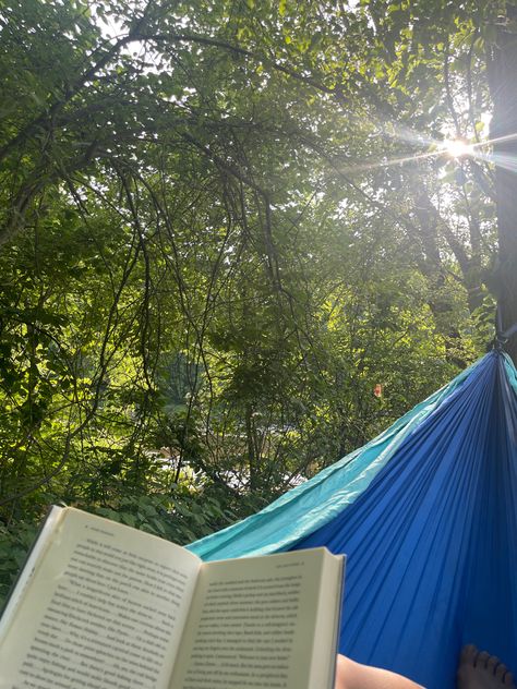 #summertime #summeraesthetic #reading #aesthetic #hammock #summervibes Aesthetic Hammock, Hammock Reading, Hammock Cover, Reading Aesthetic, Summer Reading, Good Vibes Only, Summer Of Love, Summer Aesthetic, The River