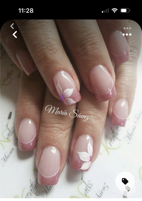 Pink Nails With Dark Pink Tips, Pretty Nails Classy Short, French Manicure Designs Square Nails, French Nails Ideas Square, Pink Square Nails Design, French Nail Designs Square, Different French Manicure Ideas, Fancy French Nails, Girls Summer Nails