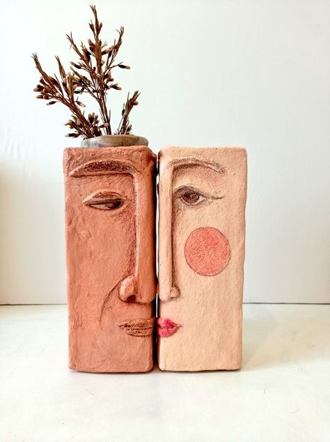 from milk boxes to vases by paper mache Paper Mashe Ideas, Papier Mache Decor, Paper Mache Vases Diy, Paper Mache Wall Decor, Paper Mache Crafts Home Decor, Papier Mache Vase, Paper Mache Sculpture Diy, Paper Mache Projects Ideas, Paper Mache Sculpture Ideas