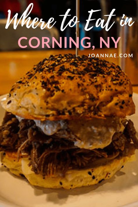 Where to Eat in Corning's Gaffer District - A list of 10 places to eat in Corning NY including restaurants on Market St, bars, bakeries and more. #myflx #newyork Corning New York, Finger Lakes Ny, Seneca Falls, Corning Ny, Lake George Village, Summer Vacation Spots, Crystal City, Romantic Cruise, Fun Winter Activities