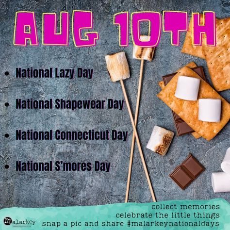 august national days ⋆ malarkey Best Grilled Cheese, Best Bacon, Collect Moments, National Days, Shop With Me, Amazing Day, August 10, National Day, Summer School