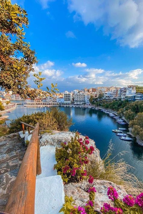 Agios Nikolaos, Crete, Greece💙 Stalis Crete, Agios Nikolaos Crete, Crete Beaches, Asmr Sleep, Greece Culture, Crete Holiday, Sunrises And Sunsets, Greece Photography, Greece Beach